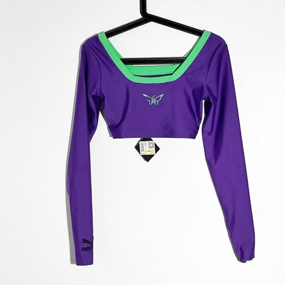 NWT PUMA X DUA LIPAColour Block Long Sleeve Top size M - Picture 4 of 6